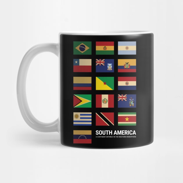 South America Country Flags Set by KewaleeTee